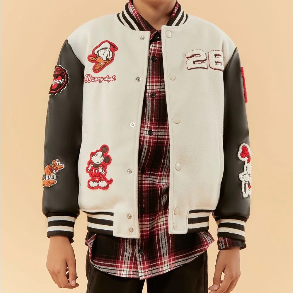 Disney Mickey & Friends Varsity Jacket Size 9-10